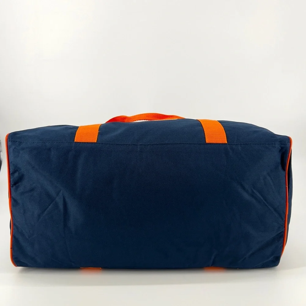Vtg Chicago Bears Miller Lite Promo Duffel Bag Navy Orange Football Gym NFL Y2K